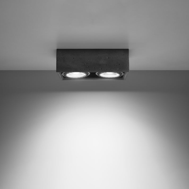 Ceiling light QUATRO 2 concrete