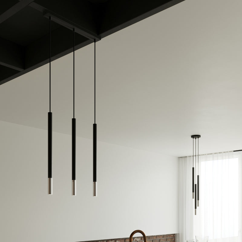 MOZAICA 1 hanglamp zwart/chroom