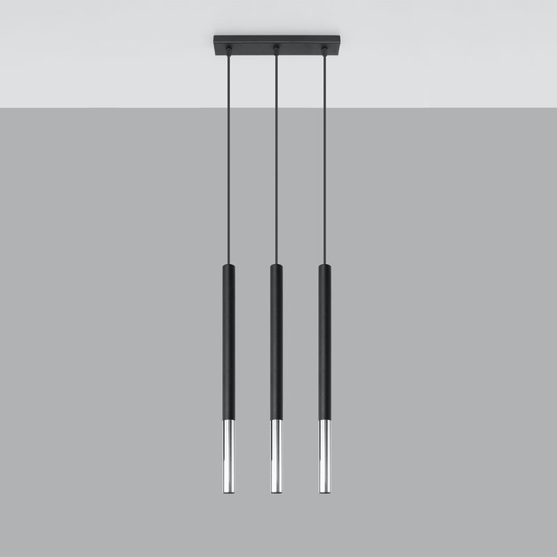 MOZAICA 3L hanging light black/chrome