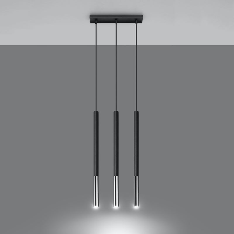 MOZAICA 3L hanglamp zwart/chroom