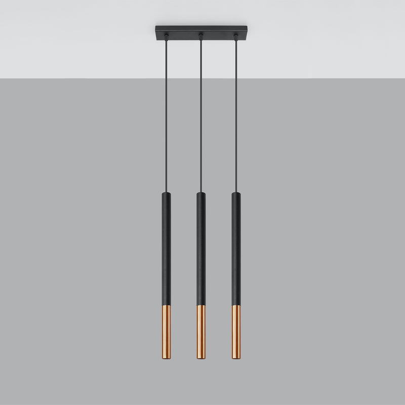 MOZAICA 3L hanging light black/copper