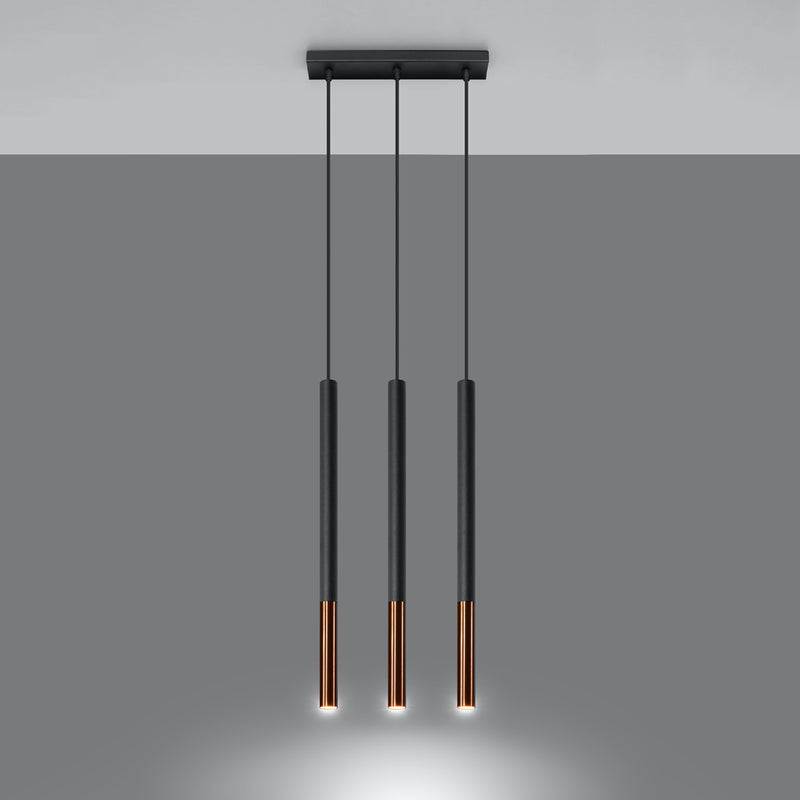 MOZAICA 3L hanging light black/copper