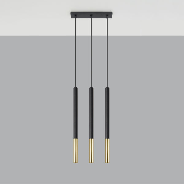 MOZAICA 3L hanging light black/gold