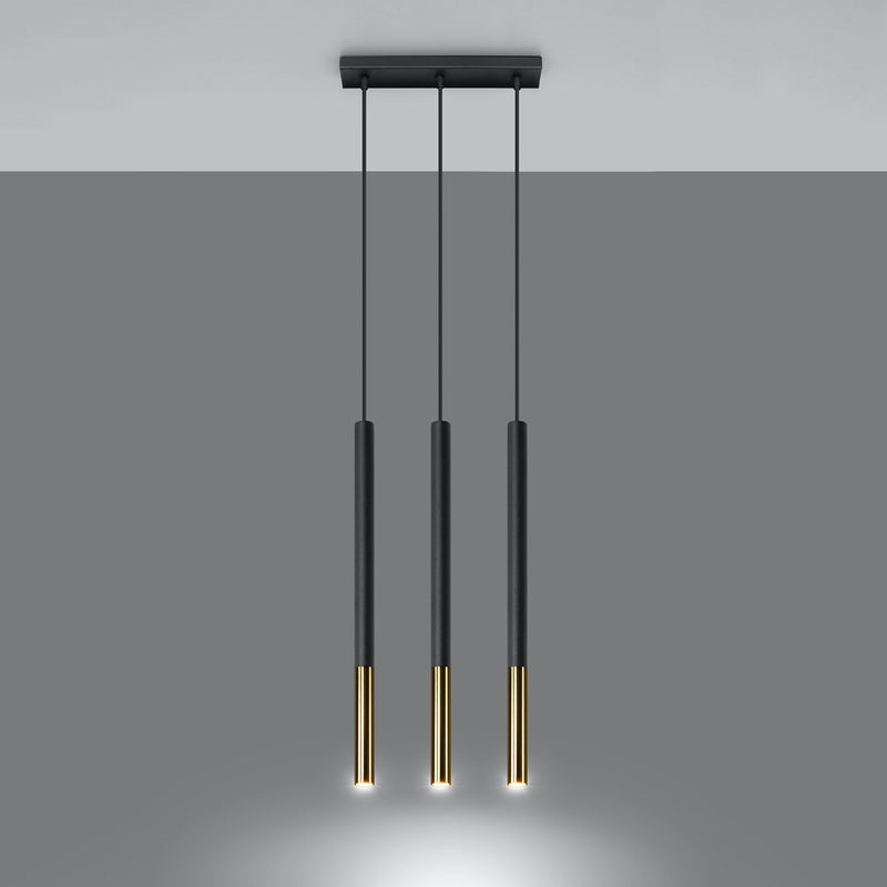 MOZAICA 3L hanging light black/gold