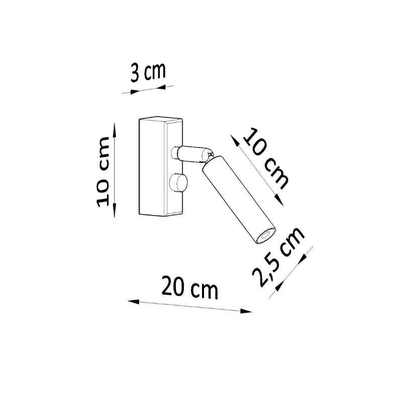 Wall light EYETECH 1 black