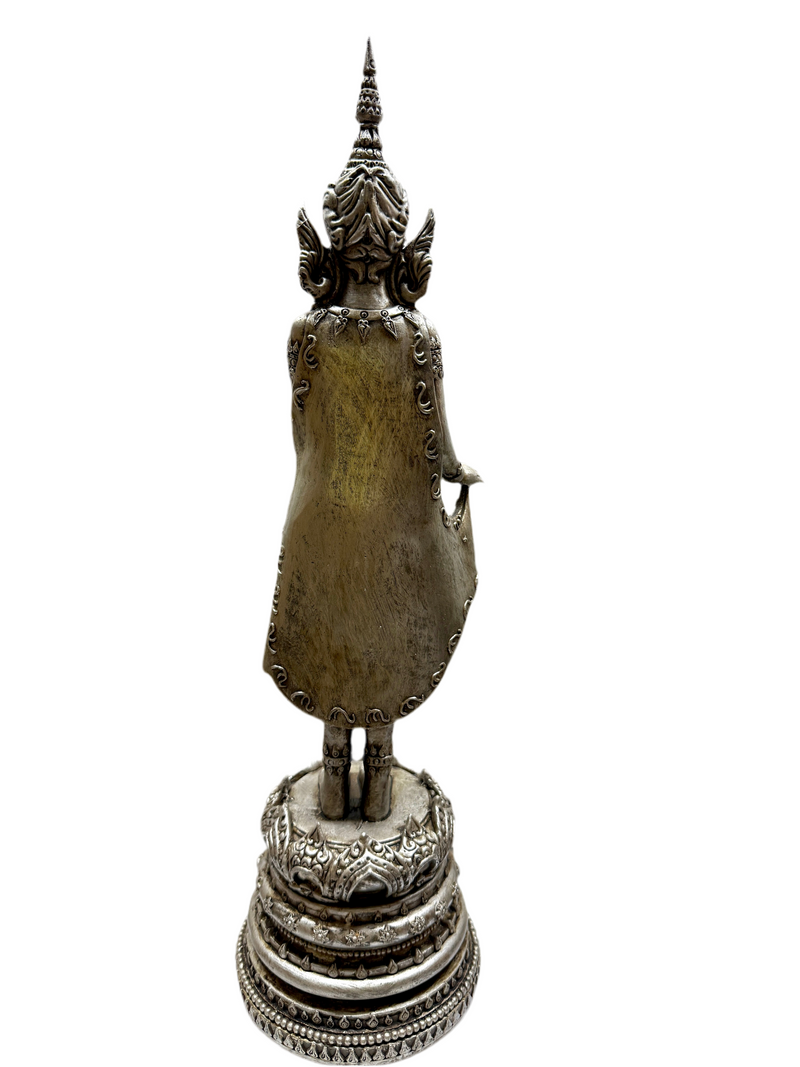 Elegantes 3er Set Stehende Buddha Statuen Höhe 43cm