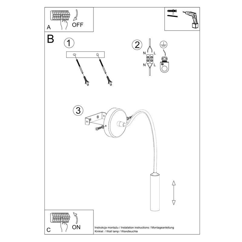 AXIL wall light black