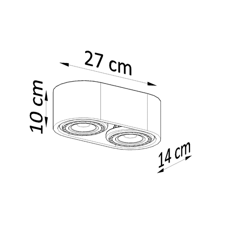 Ceiling light BASIC 2 natural wood