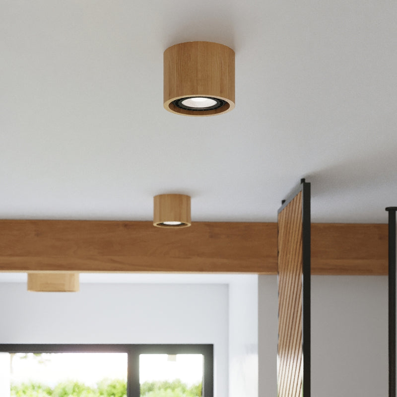 Ceiling light BASIC 2 natural wood