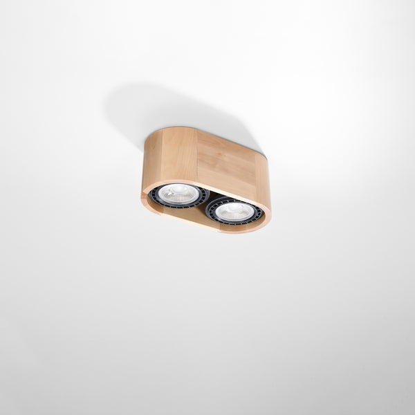 Ceiling light BASIC 2 natural wood