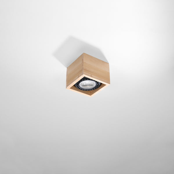 Ceiling light QUATRO 1 natural wood