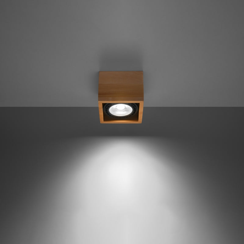 Ceiling light QUATRO 1 natural wood