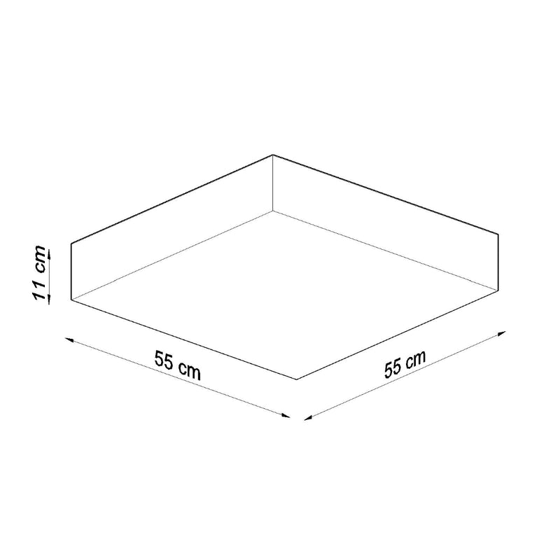 Plafondlamp HORUS 55 grijs