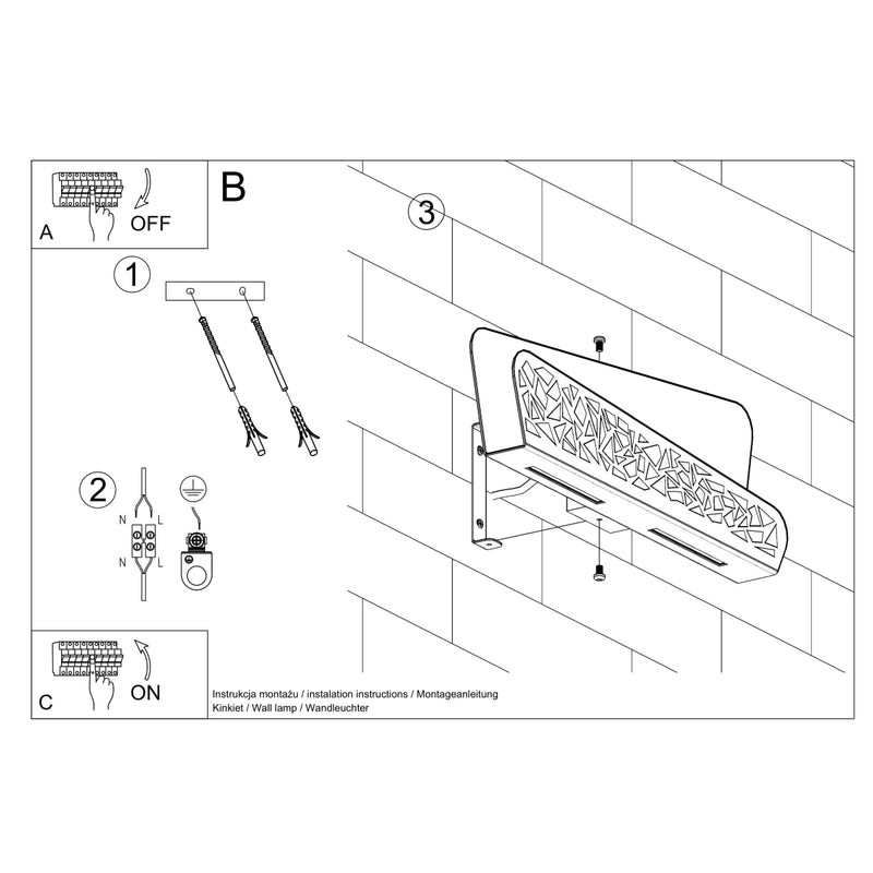 Wall light ALIZA white