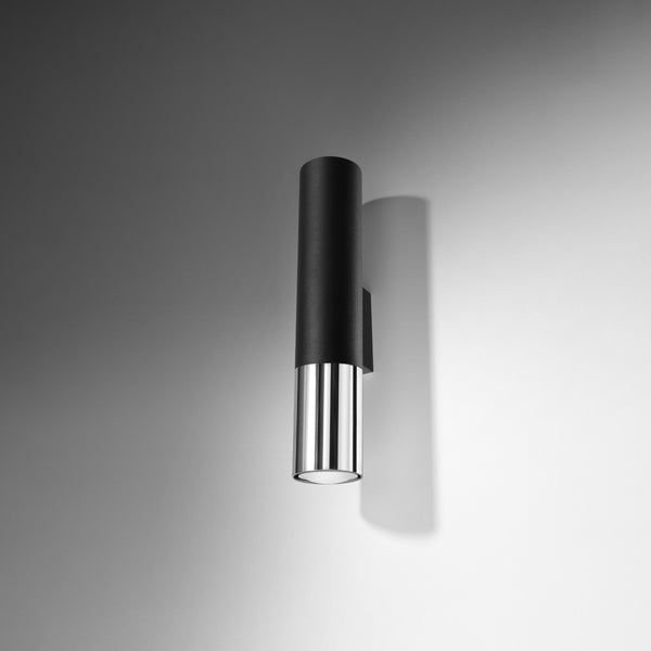 LOOPEZ wall light black/chrome