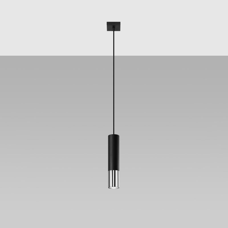 LOOPEZ 1 hanging light black/chrome