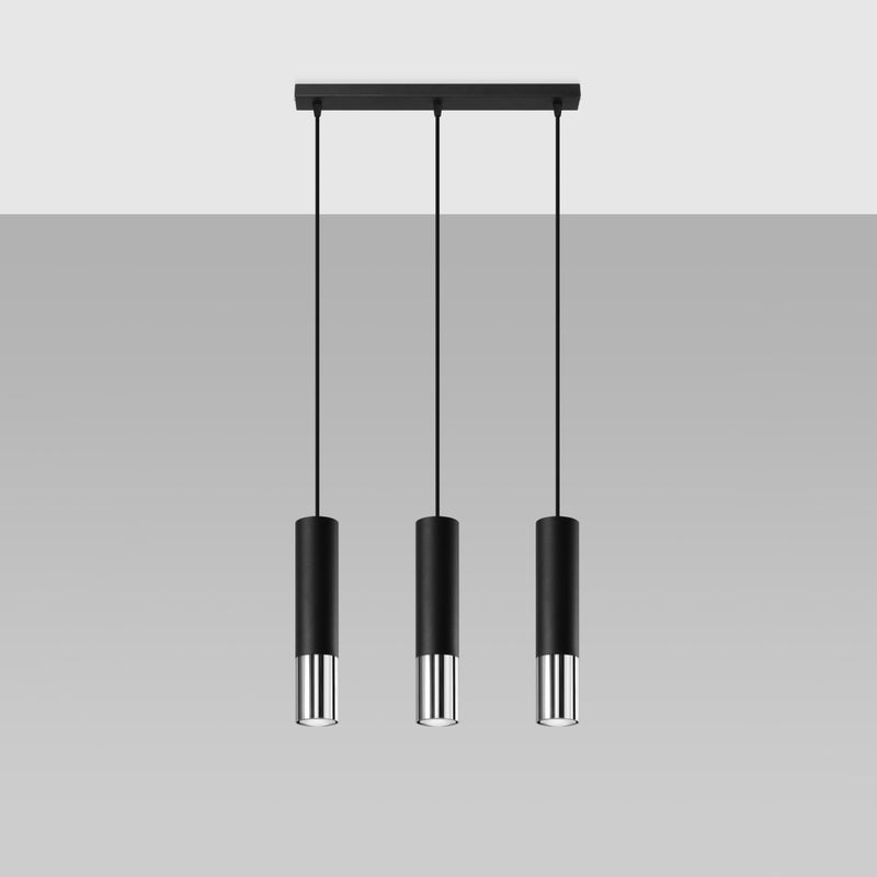 LOOPEZ 3L hanglamp zwart/chroom