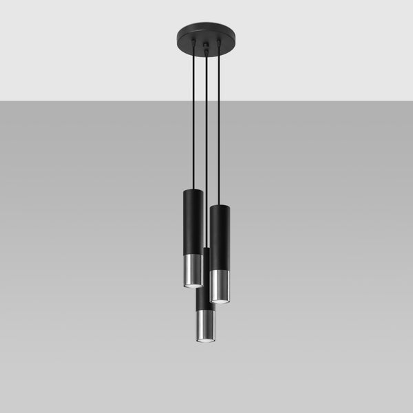 LOOPEZ 3P hanging light black/chrome