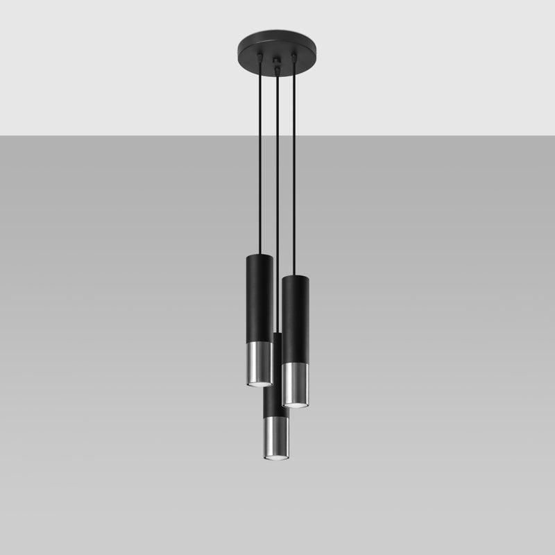 LOOPEZ 3P hanging light black/chrome