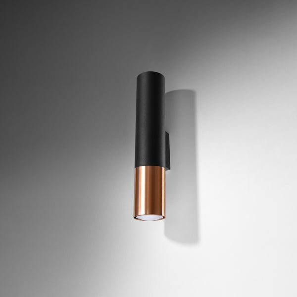 Wall light LOOPEZ black/copper