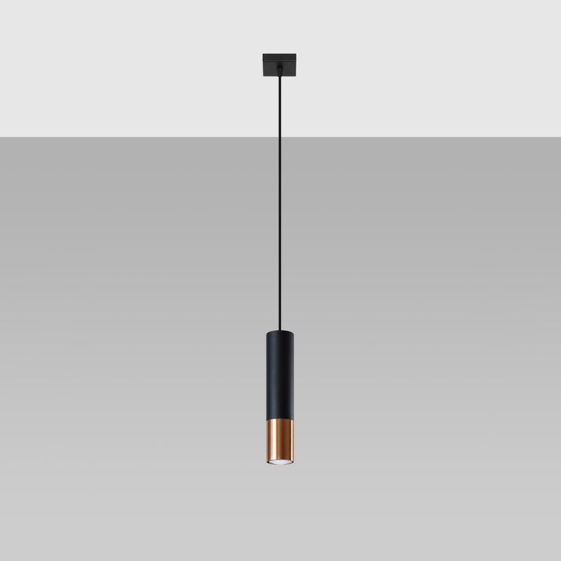 LOOPEZ 1 hanging light black/copper