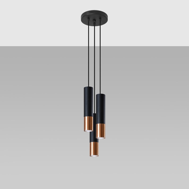 LOOPEZ 3P hanging light black/copper