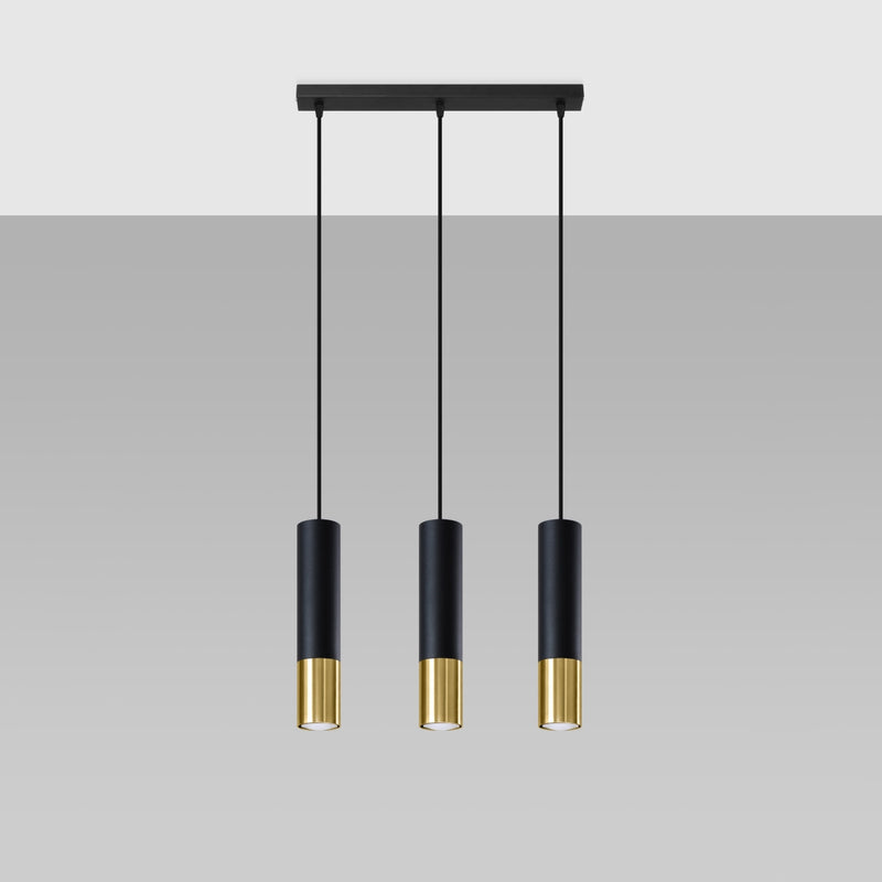 LOOPEZ 3L hanglamp zwart/goud