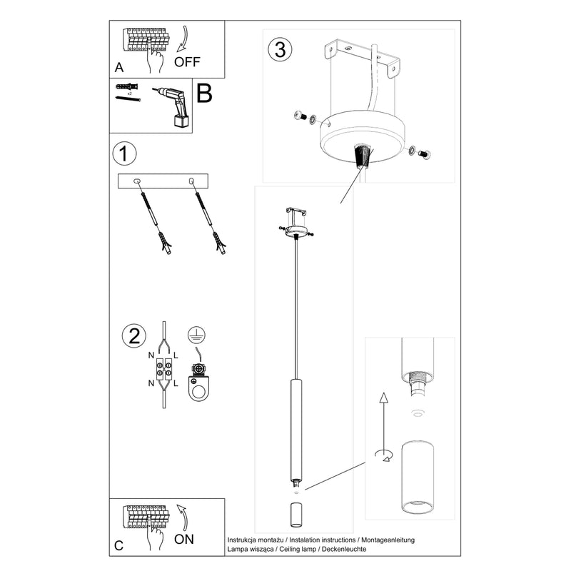 WEZYR 1 hanging light white