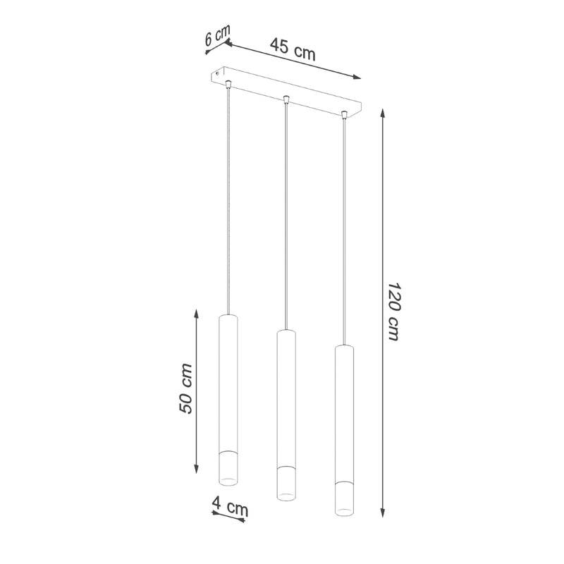 WEZYR 3 hanging light white