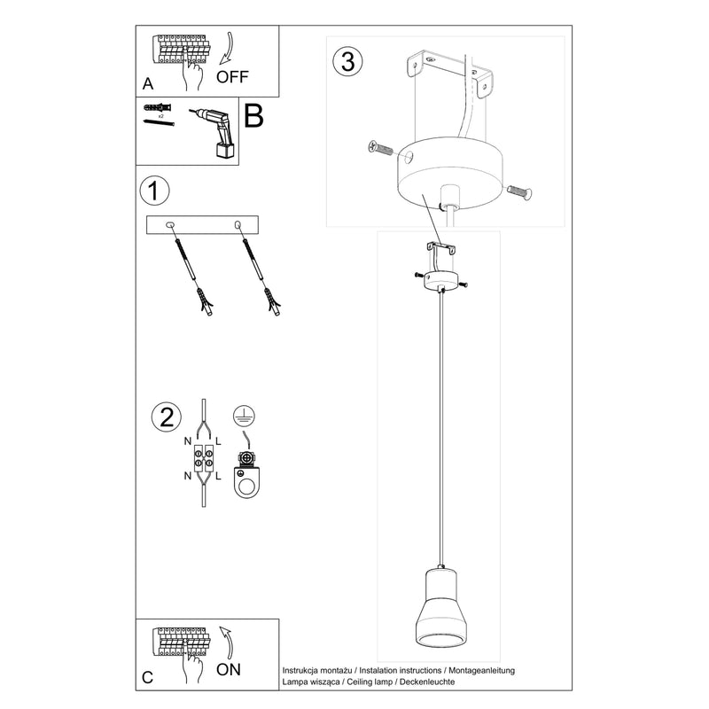 QUBIC hanglamp lichtgrijs