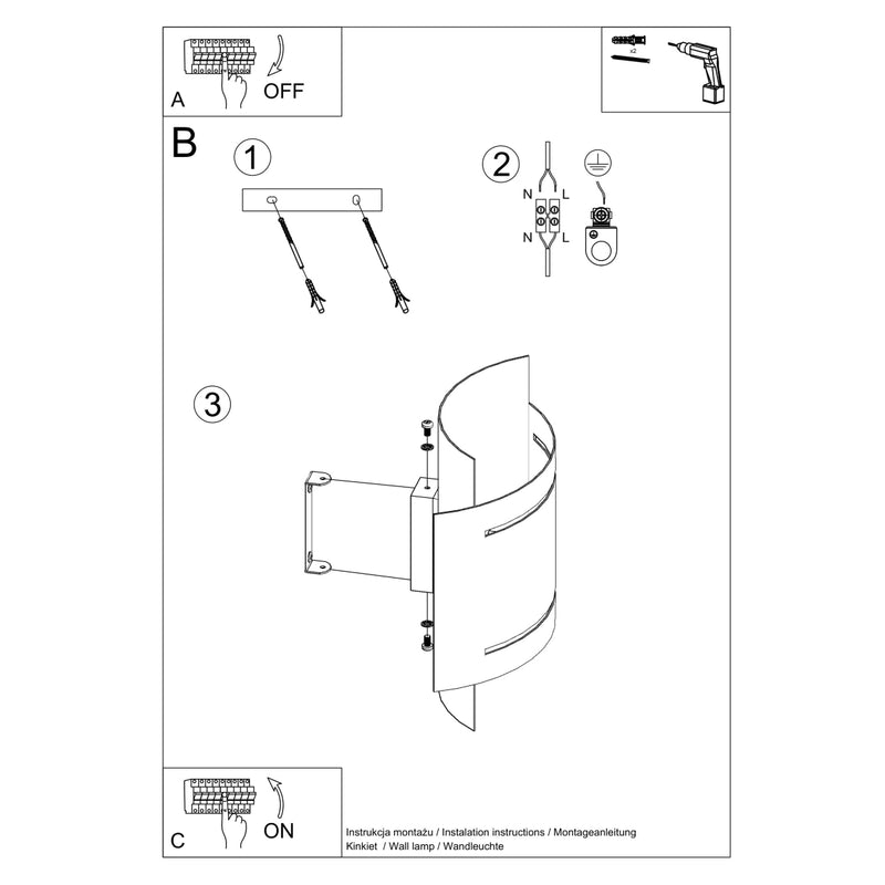 HESTIA wall light white