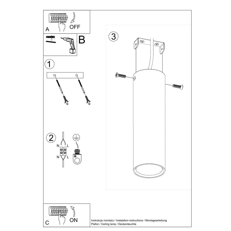 LAGOS 20 ceiling light white