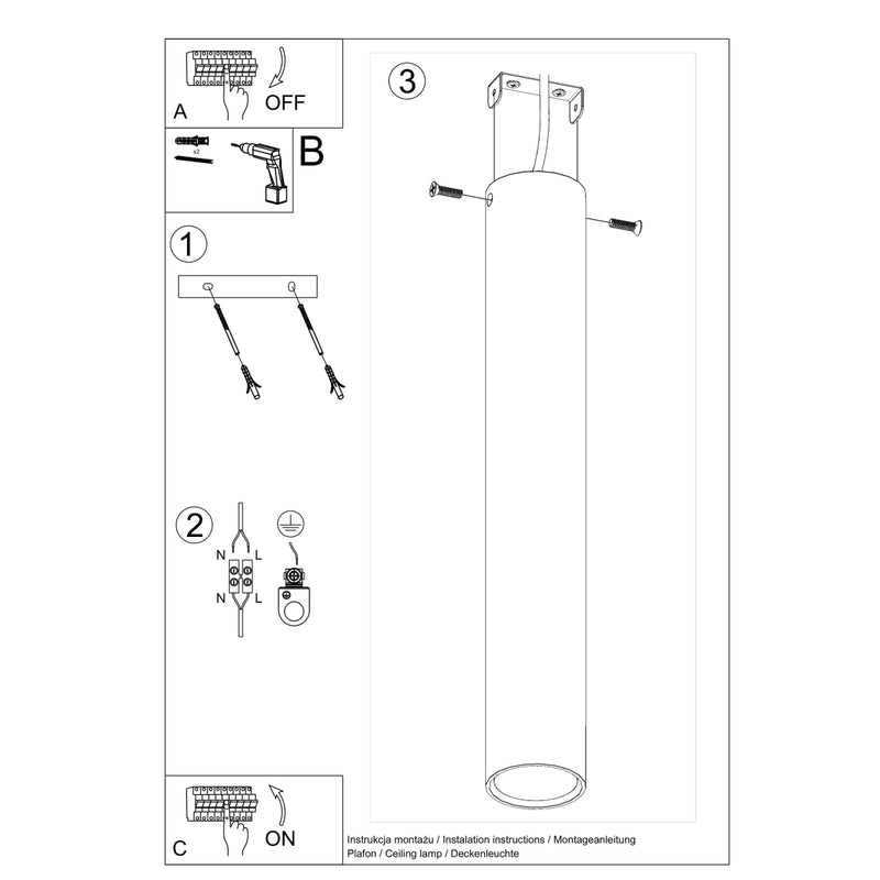 LAGOS 40 ceiling light white