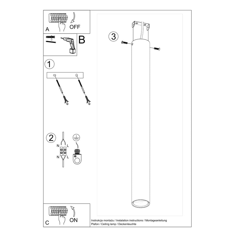 LAGOS 60 ceiling light white