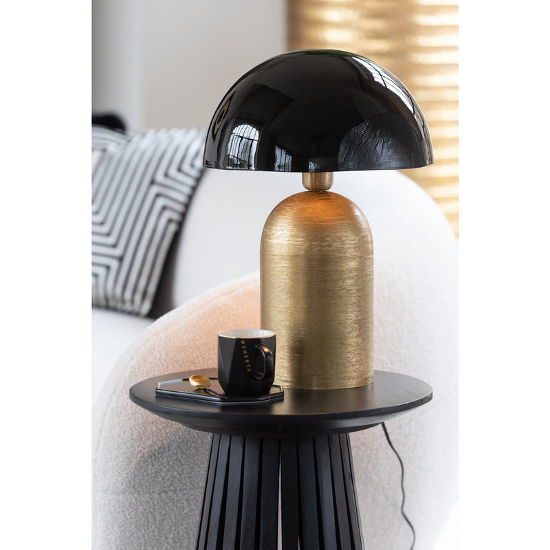 Table lamp Mush – metal gold black, 49 cm