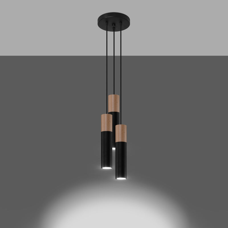 PABLO 3P hanglamp zwart