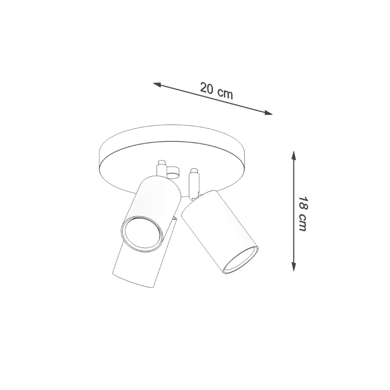 Ceiling light RING 3P white