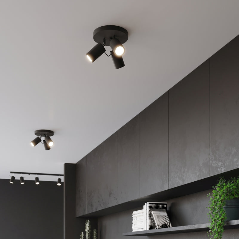 Ceiling light RING 3P black