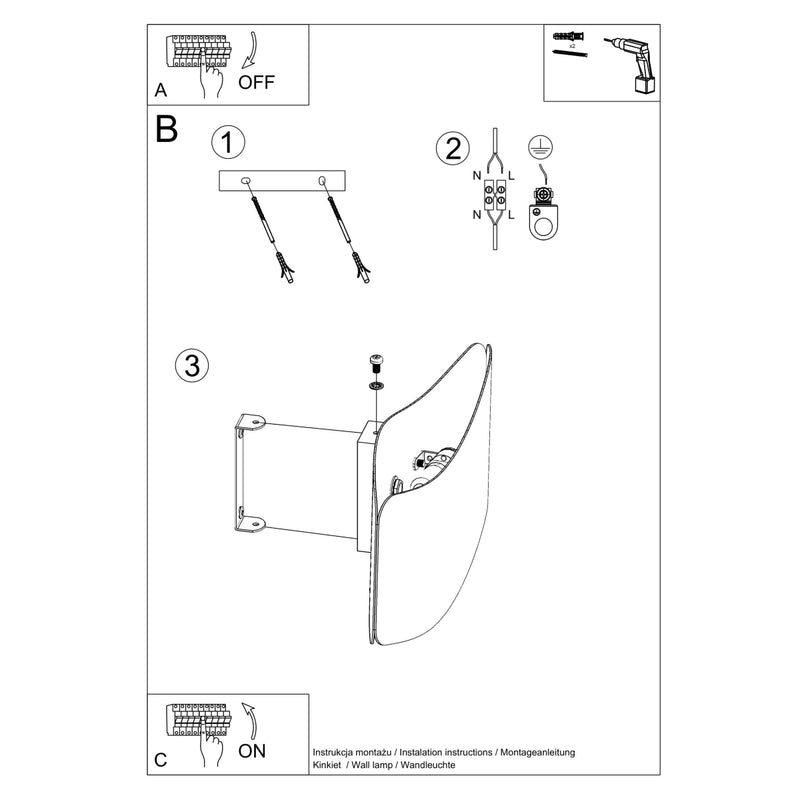 Wall light TILA 40 white