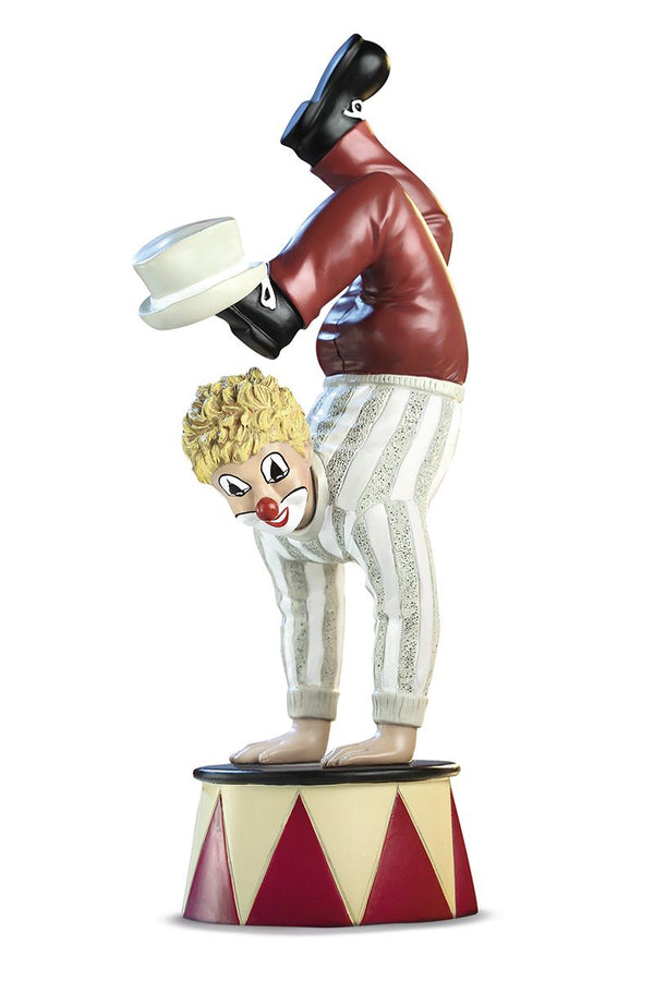 Handgefertigte Gilde Clown Figur 'Der Artist', akrobatisch, Kunstharz, 19 cm