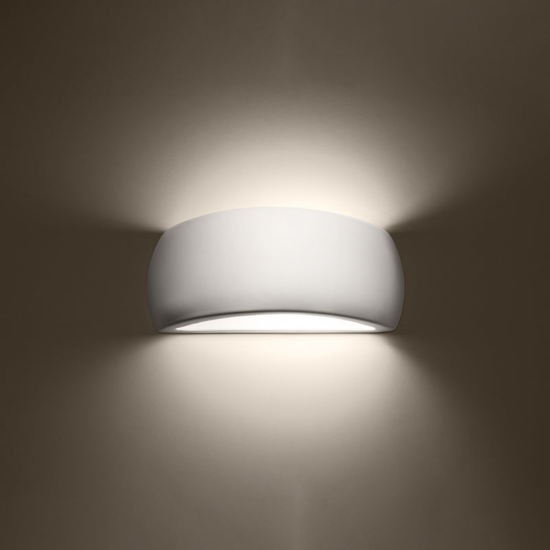 Gelakte wandlamp PONTIUS glanzend wit