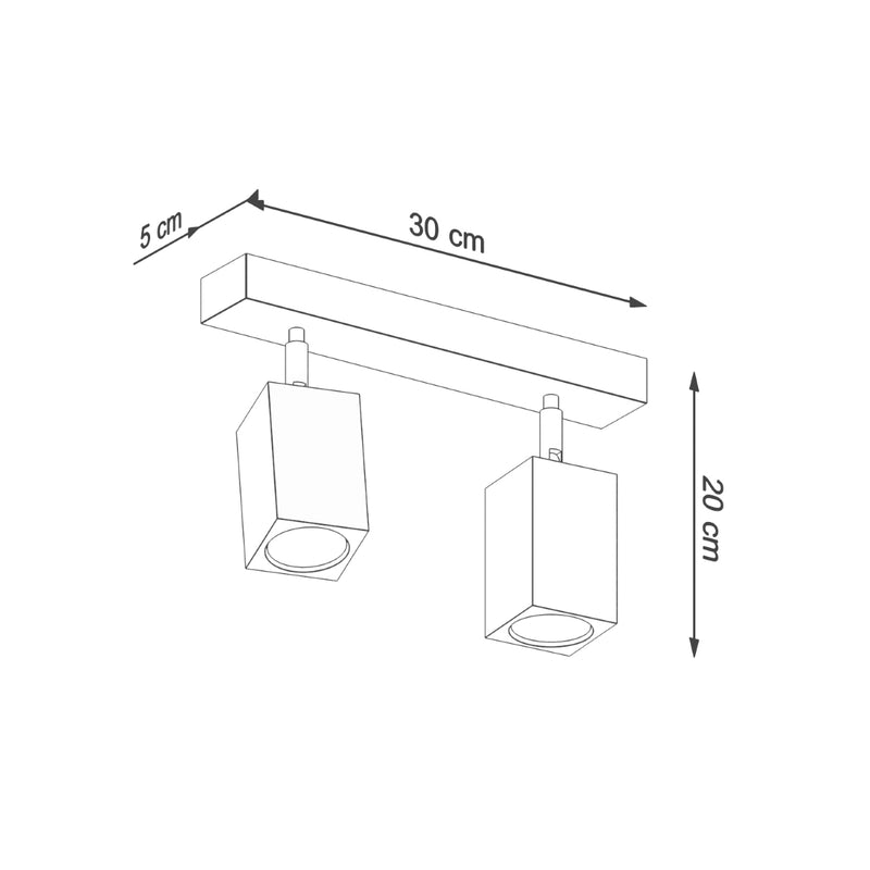 Ceiling light KEKE 2 oak