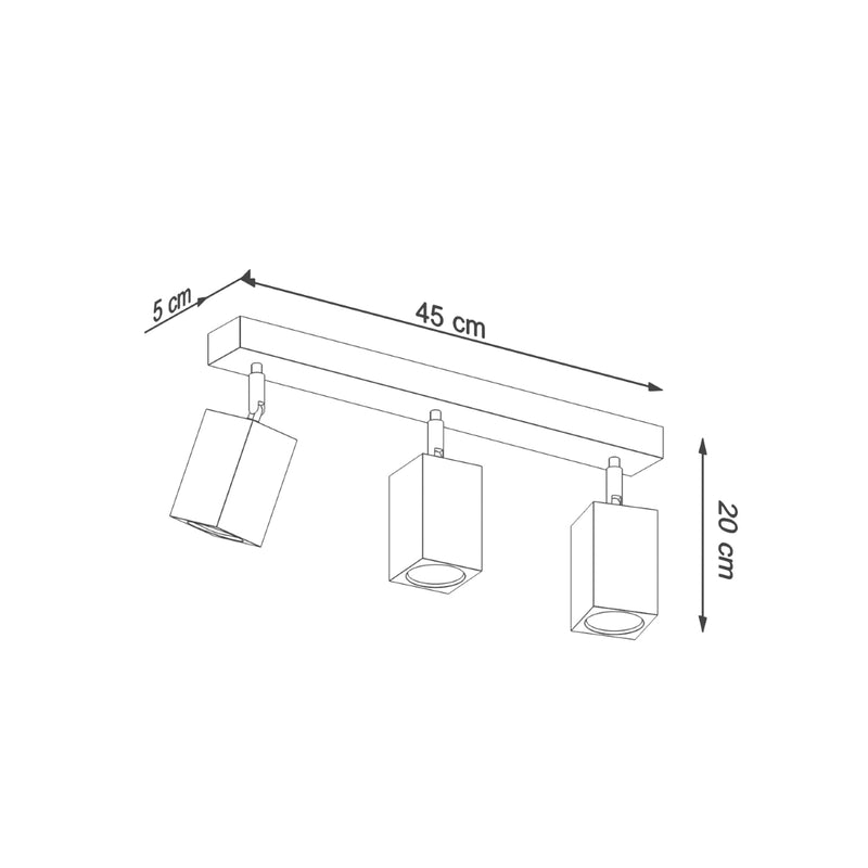 Ceiling light KEKE 3 oak