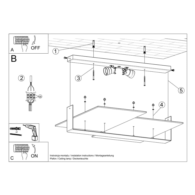 MASSIMO plafondlamp wit