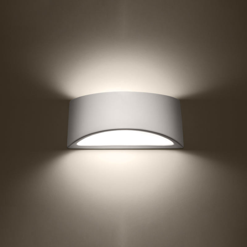 Lacquered wall light VIXEN glossy white