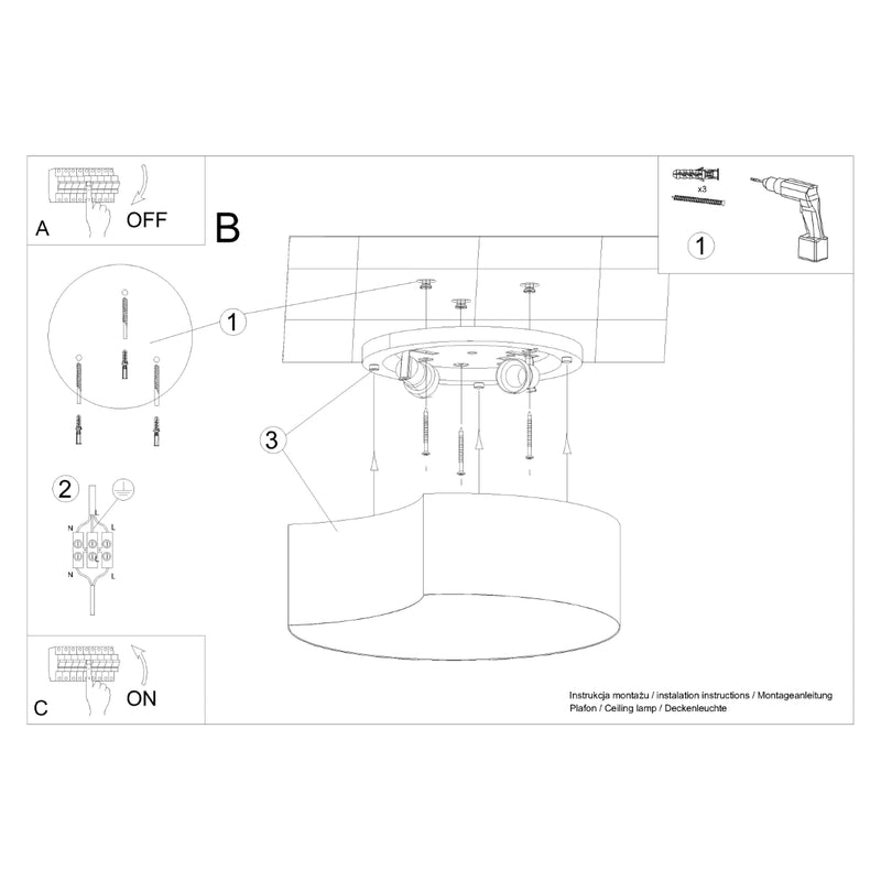 CIRCLE 1 plafondlamp wit