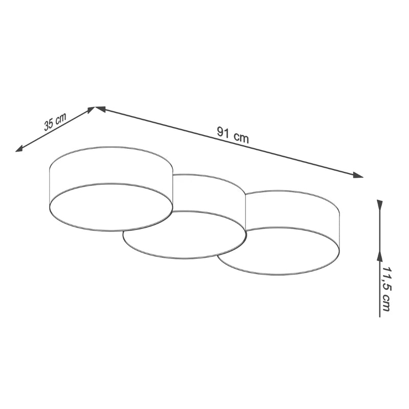 Plafondlamp CIRCLE 3A wit