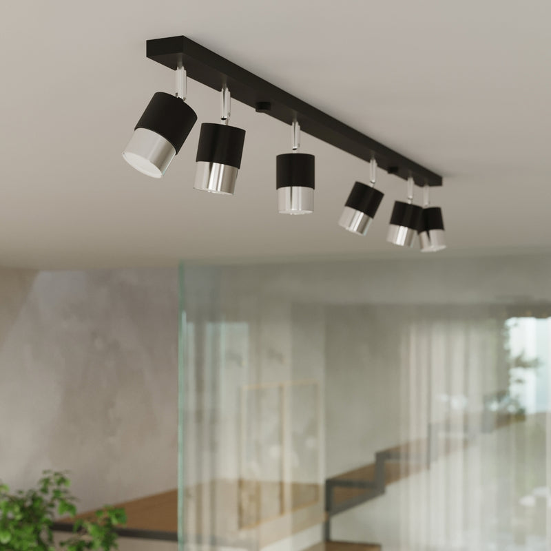 NERO 2 ceiling light black/chrome