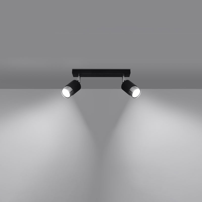 NERO 2 ceiling light black/chrome