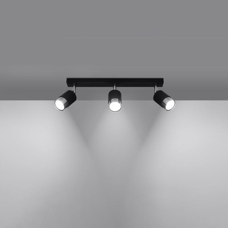 NERO 3 ceiling light black/chrome